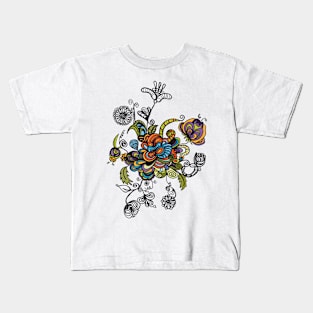 Surreal Flowery Orb Kids T-Shirt